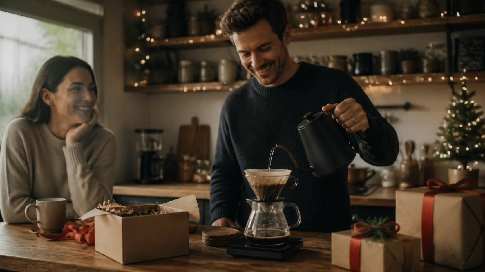 Representative matte gooseneck electric kettle pouring a thin stream of water