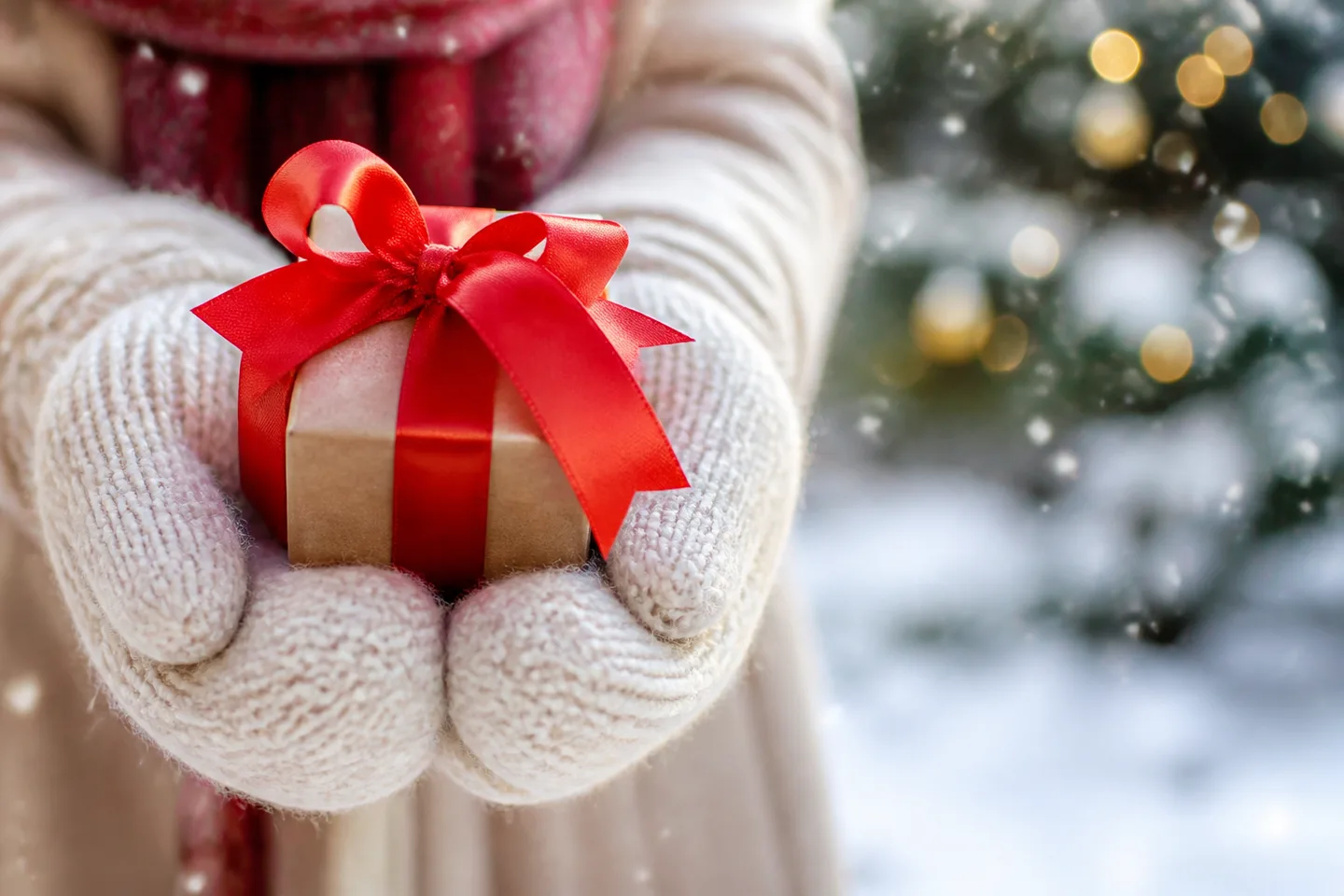 Image spot: a tiny box with an oversized bow