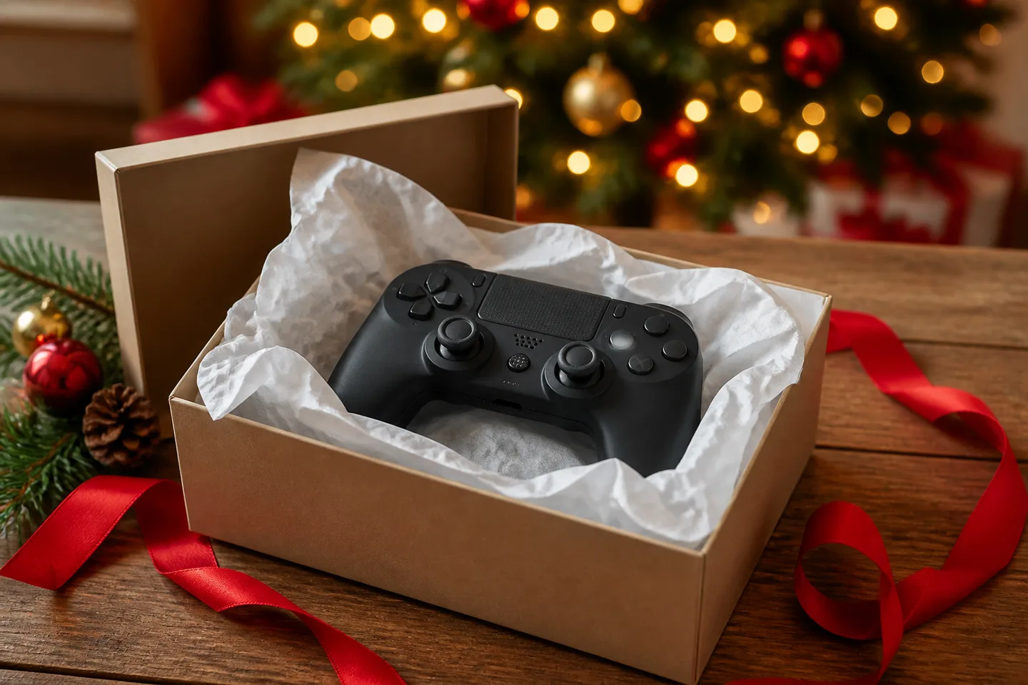 Image spot: the controller wrapped and ready to give