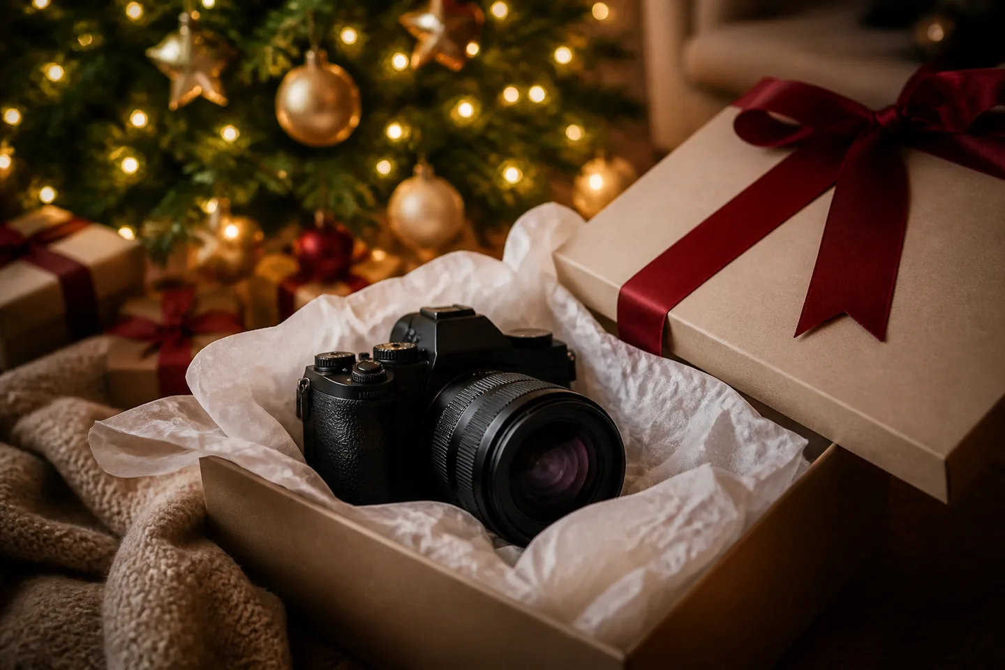Image spot: the camera kit under the tree