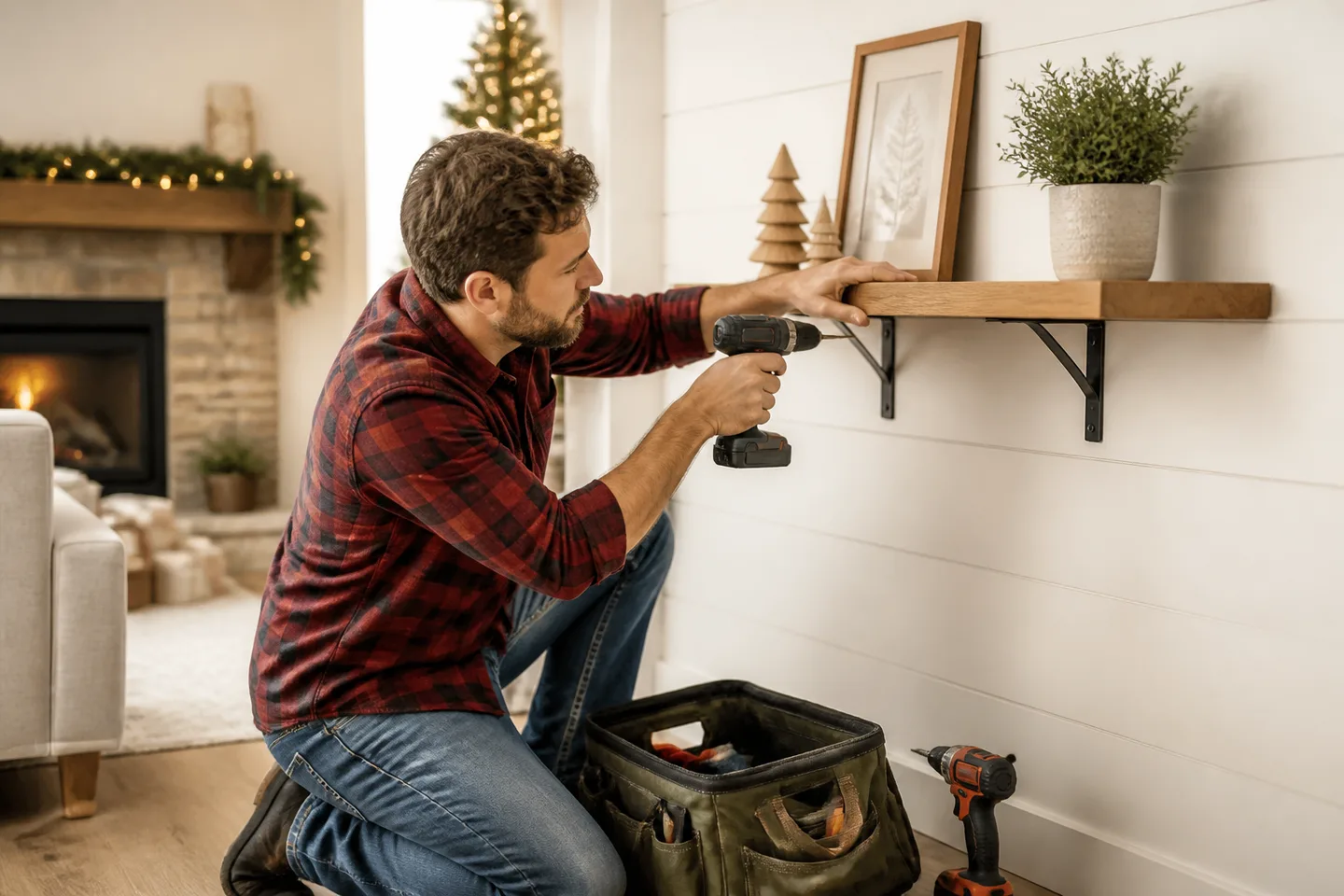 Image spot: hanging shelves with the new drill