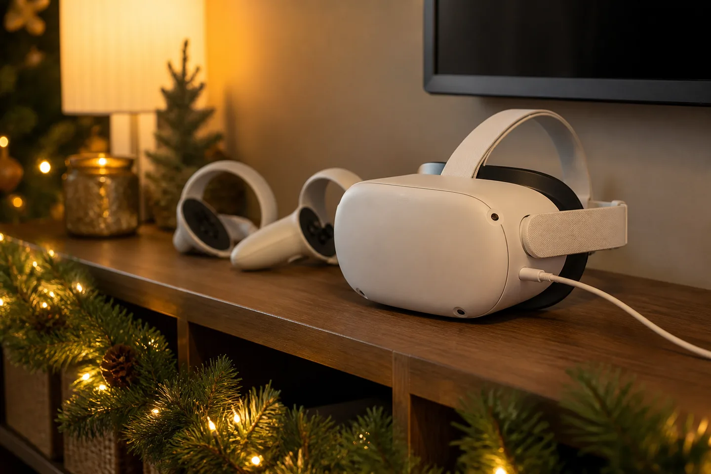 Image spot: the headset charging on the shelf after play
