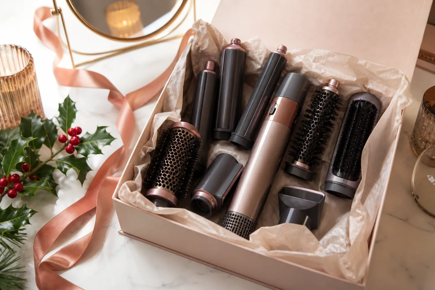 Image spot: the styler set arranged as a gift