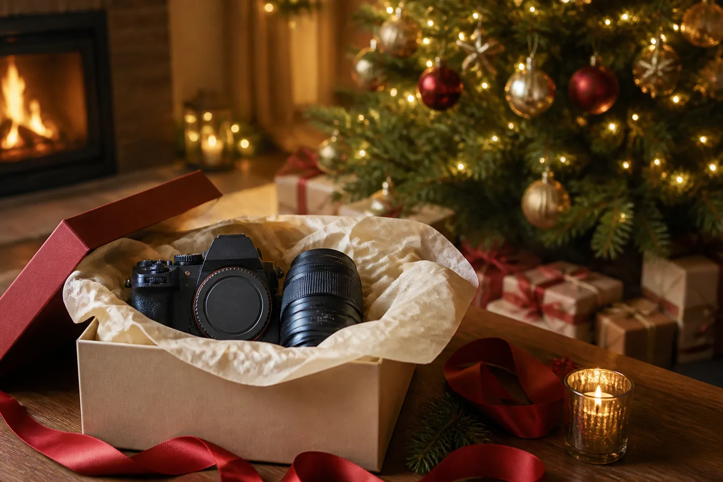 Image spot: the camera kit under the tree