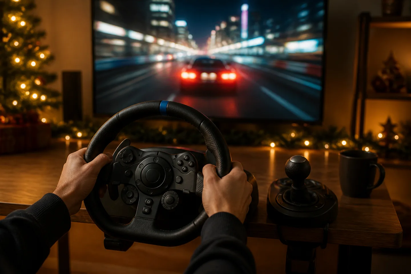 Image spot: a living-room racing night