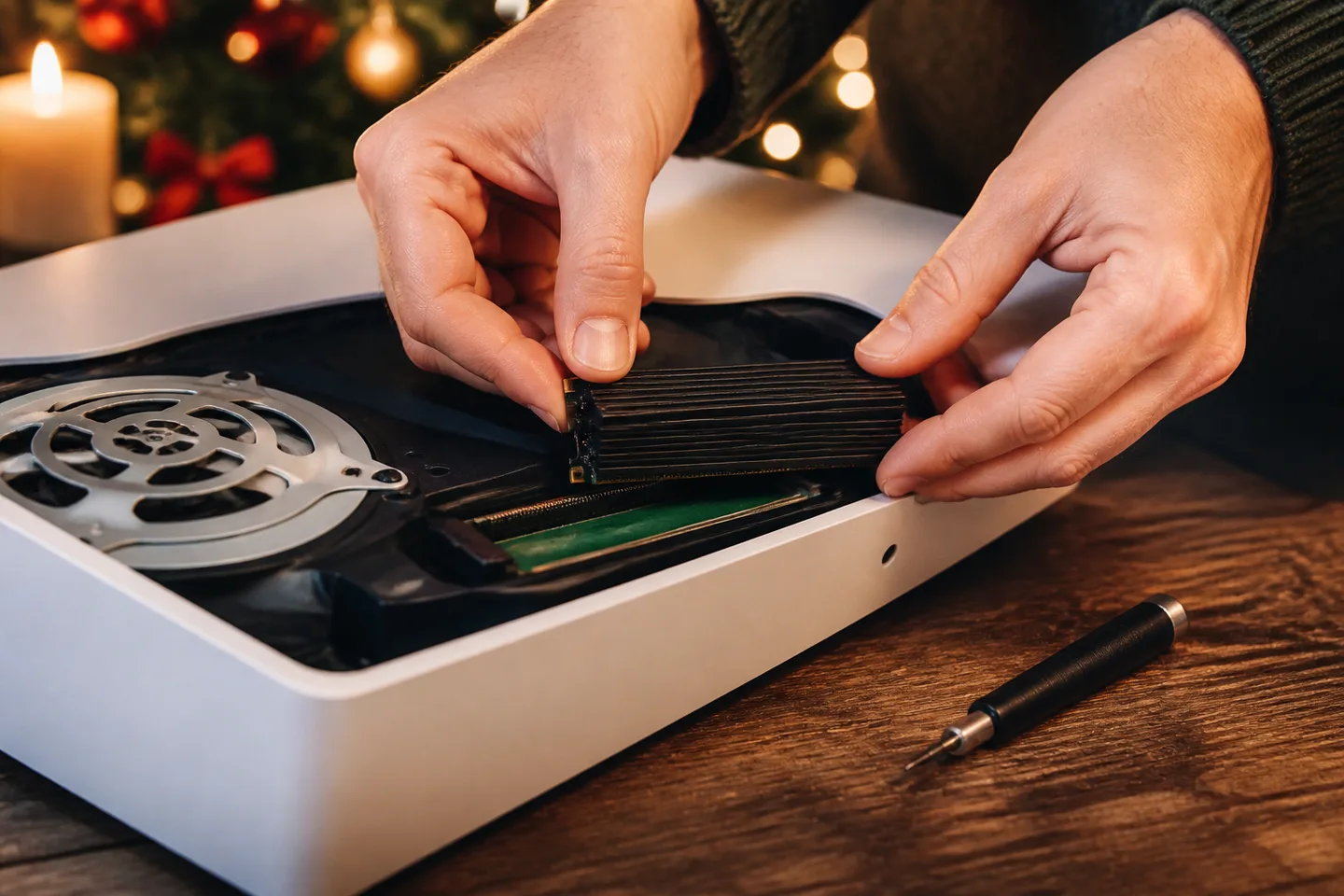 Image spot: fitting the drive into a game console